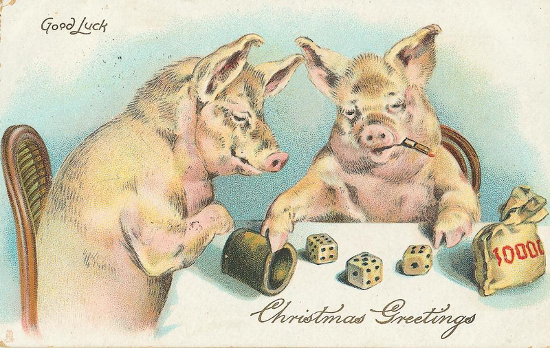 Illustration for article titled The Most Surreal Holiday Cards Ever Printed